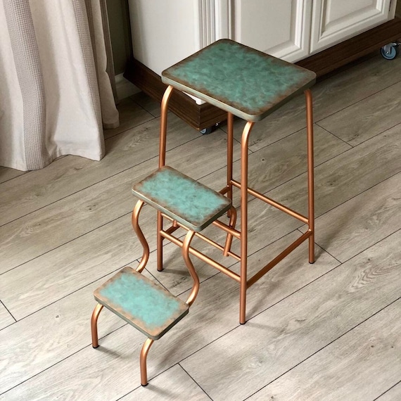 Folding Step Stool Adult Tiered Plant Stand Library Steps Bar Stools Wooden Step Ladder Gothic Furniture Metamorphic Vintage Chair Footstool Etsy Australia