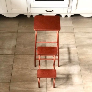 Vintage Library Steps: Bookshelf Decor, Step Stool for Plant Stand, Bar ...