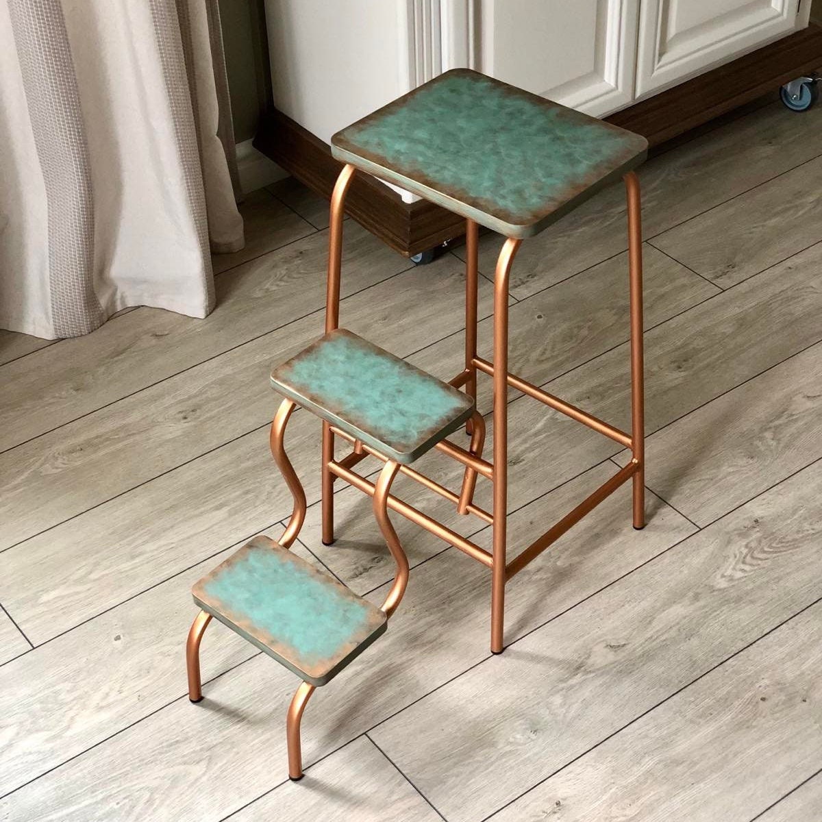 Folding Step Stool Adult Tiered Plant Stand Library Steps