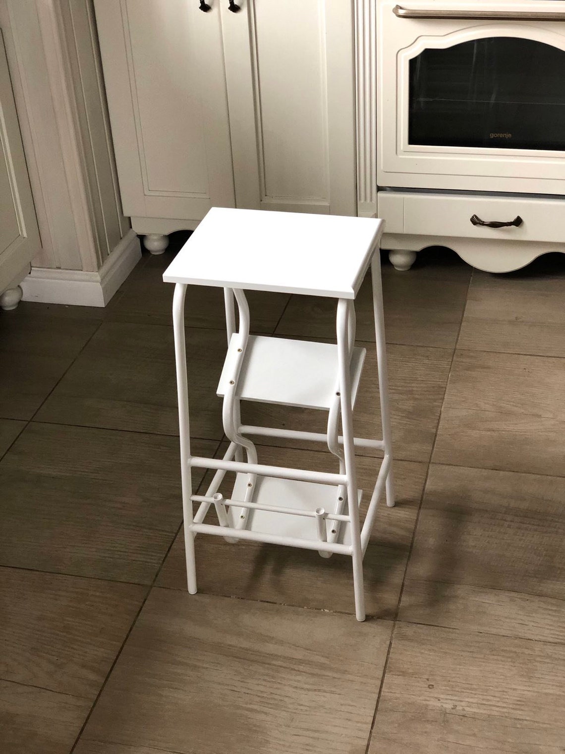 White Step Stool Narrow Folding Step Stool Step Stool Adult Etsy UK