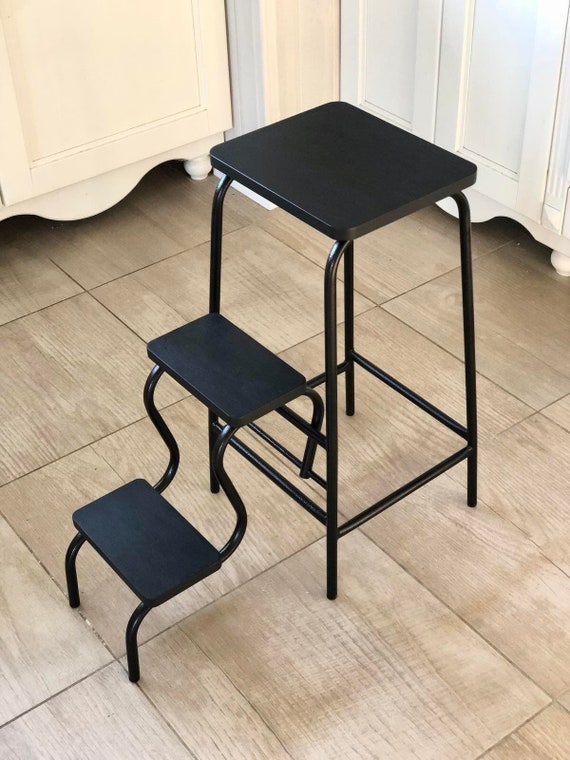 Folding Step Stool. Wood 3 step Ladder. Plant Stand. Bar Stool