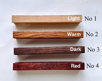 Solid Oak Handles, Wood Drawer Handles, Wardrobe Thin Pulls, Modern wood Handles, Oak wood natural handles, Long Minimalist Cabinet Pulls.