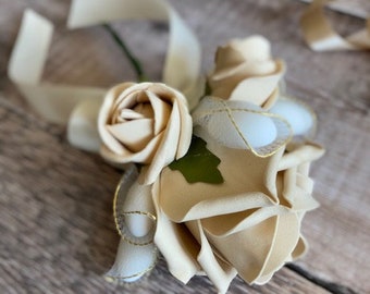 Rose stem wedding favours, bomboniere, Italian almonds, favour gifts, guest gifts, rose favours, favors, champagne