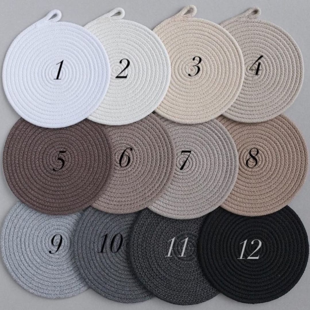 Round Placemats Cotton Placemats Placemats Set of 4 Boho Placemats