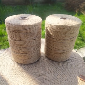 Cordon torsadé artisanat cadeau ficelle Jute toile de jute 2mm 80M