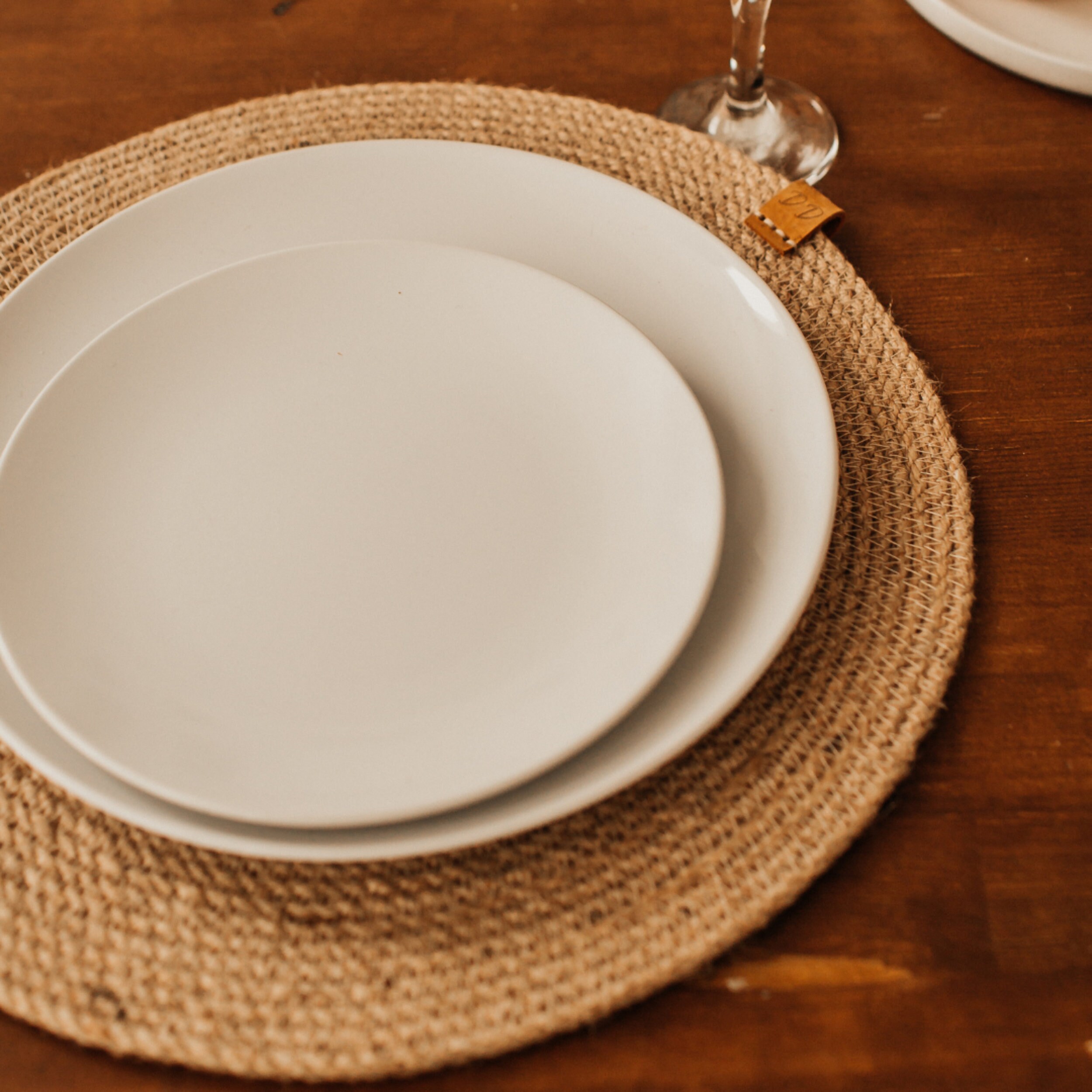 Jute Baskets Set With Round Placemats Storage Basket Set of 6 Rope