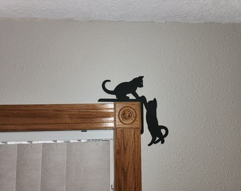 Wall art, Cats playing, door corner