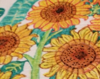 Perfect gift for Mom Table Runners Wall Art Look great in an Entryway 2 Different Sunflower Designs Reversible-Sunflowers Wall Hanging