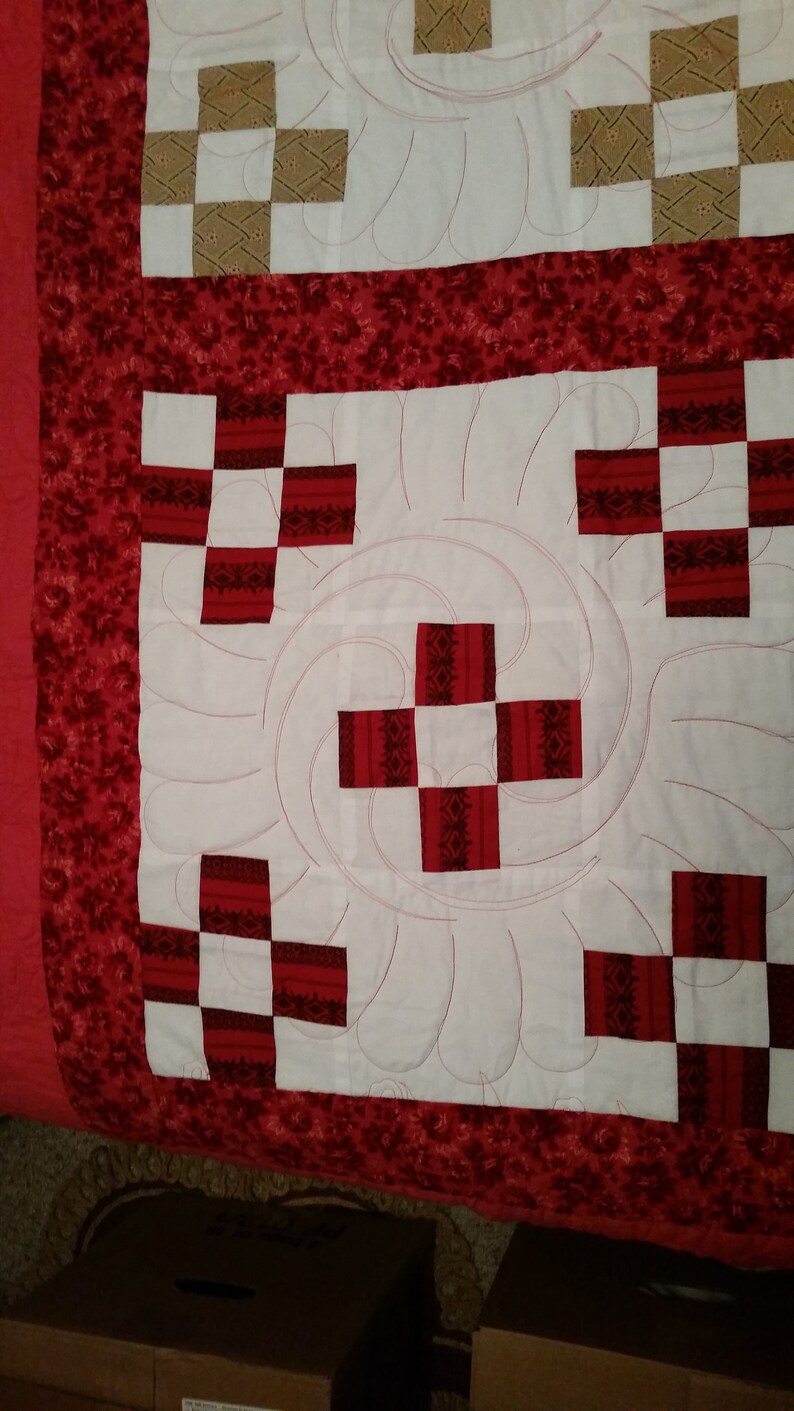Red /& White Quilt,Gifts for mom,Custom made to Order Quilts,Sweet Sixteen Gifts,Going to College Gift,Just for Him or Her,Picnic Blanket