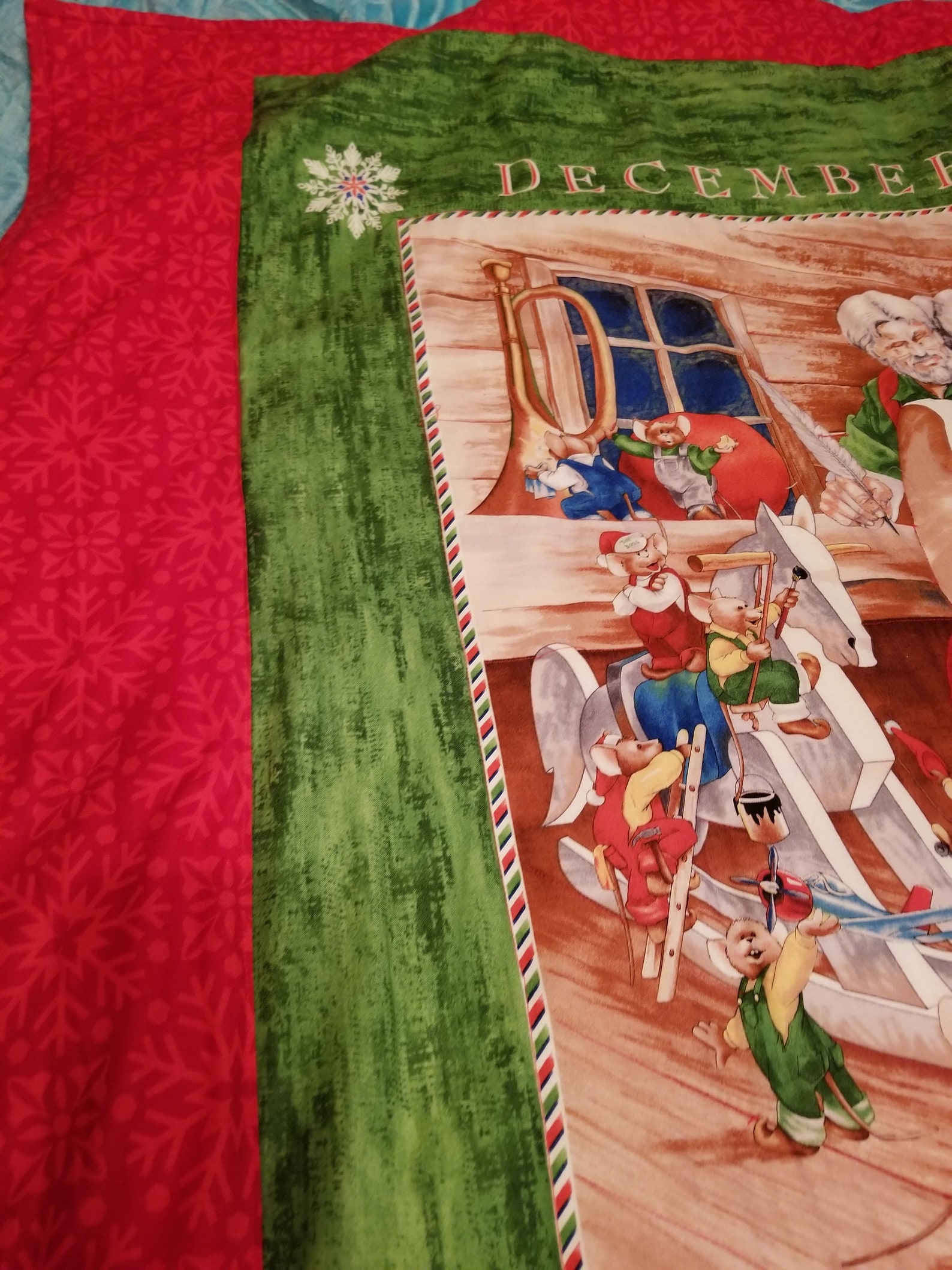 SANTA LIST Christmas QuiltCustom Family Name Wall Hanging | Etsy