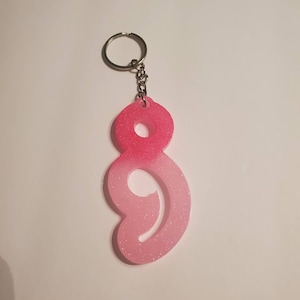 Pink Semi Colon keychain