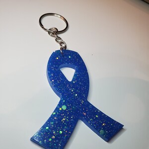 Blue awareness ribbon