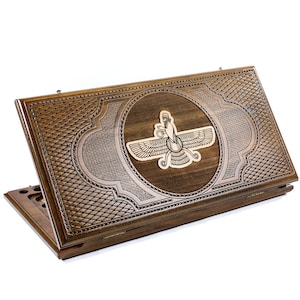 Handmade Wooden Backgammon Assyrian classic