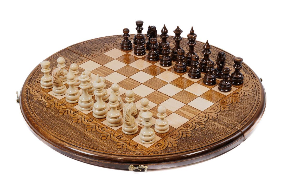 Elegant Chess Set | Circular Chess | Free Engraving | Handmade ...