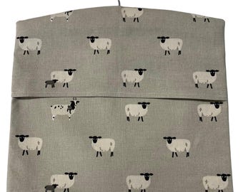 Handmade Clothes Peg Bag: Sophie Allport Sheep Print Laundry Organizer