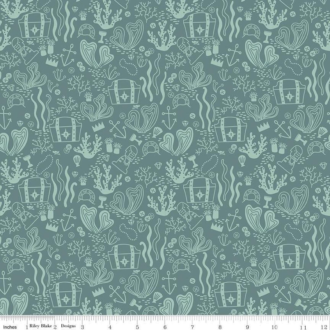 Treasure Teal Hoist the Sails von Riley Blake