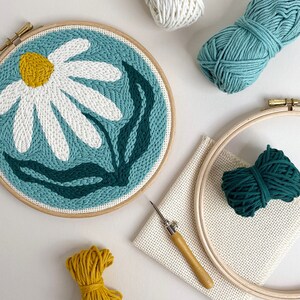 Beginner Punch Needle Kit | Daisy Kit | Craft Kit | Craft Gift - Etsy