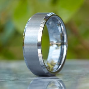 Mens Wedding Band, Mens Silver Ring, Mens Wedding Ring, Male Wedding Band, Unique Wedding Band, Engagement Ring, Engraved Ring, 8MM Wide