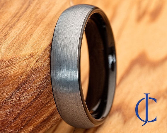 Black metal ring mens discount