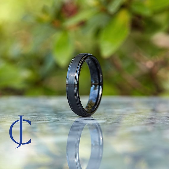 Black Tungsten Wedding Band Tungsten Ring Wedding Ring Ring for Men Women 5MM Wide Black Ring Etsy