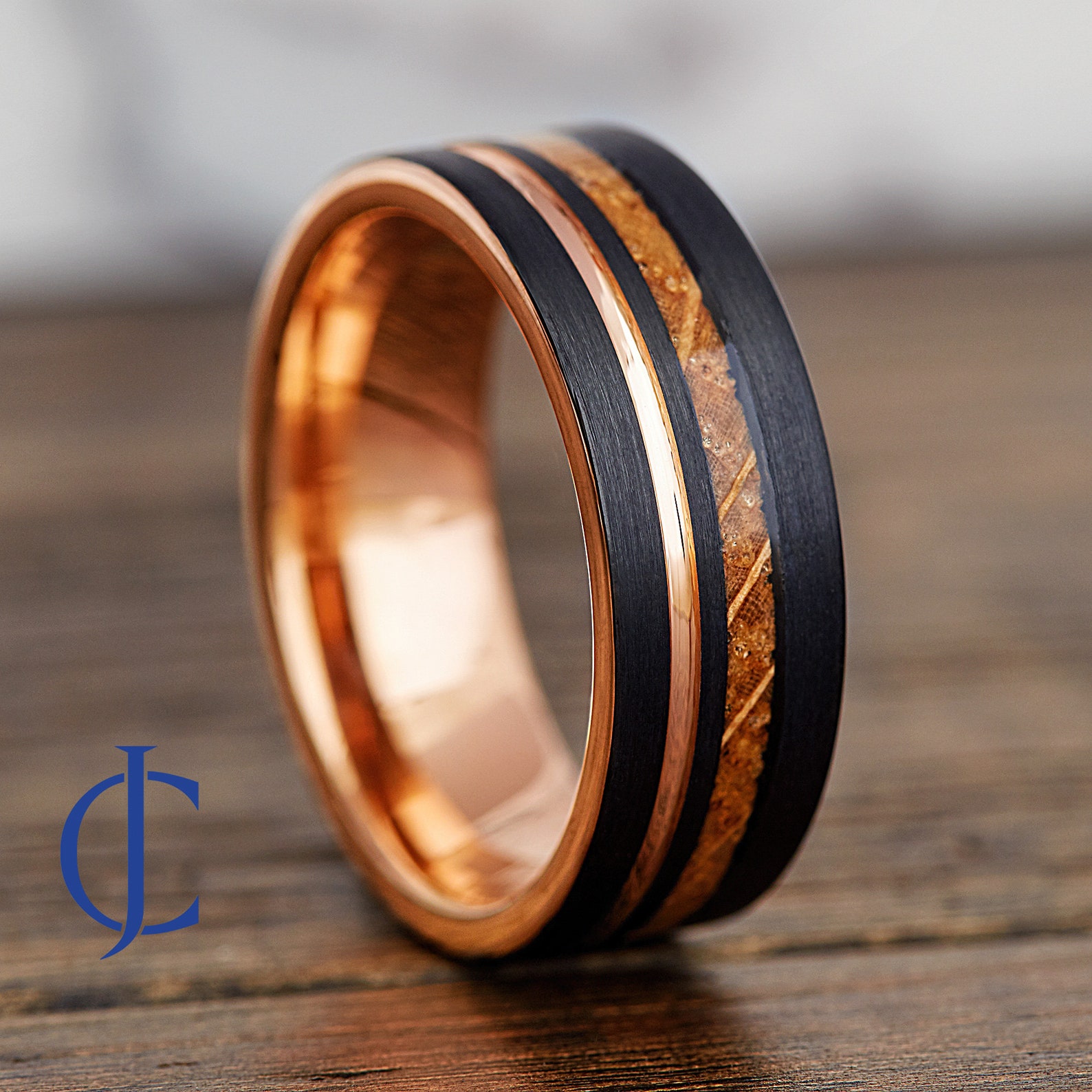 Mens Wedding Band Rose Gold Tungsten Ring Mens Ring Male - Etsy