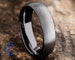 Mens Tungsten Wedding Band, Tungsten Ring Brushed Silver, Mens Wedding Band Black 6mm wide, Promise Ring, Rings for Men, Rings for Women 