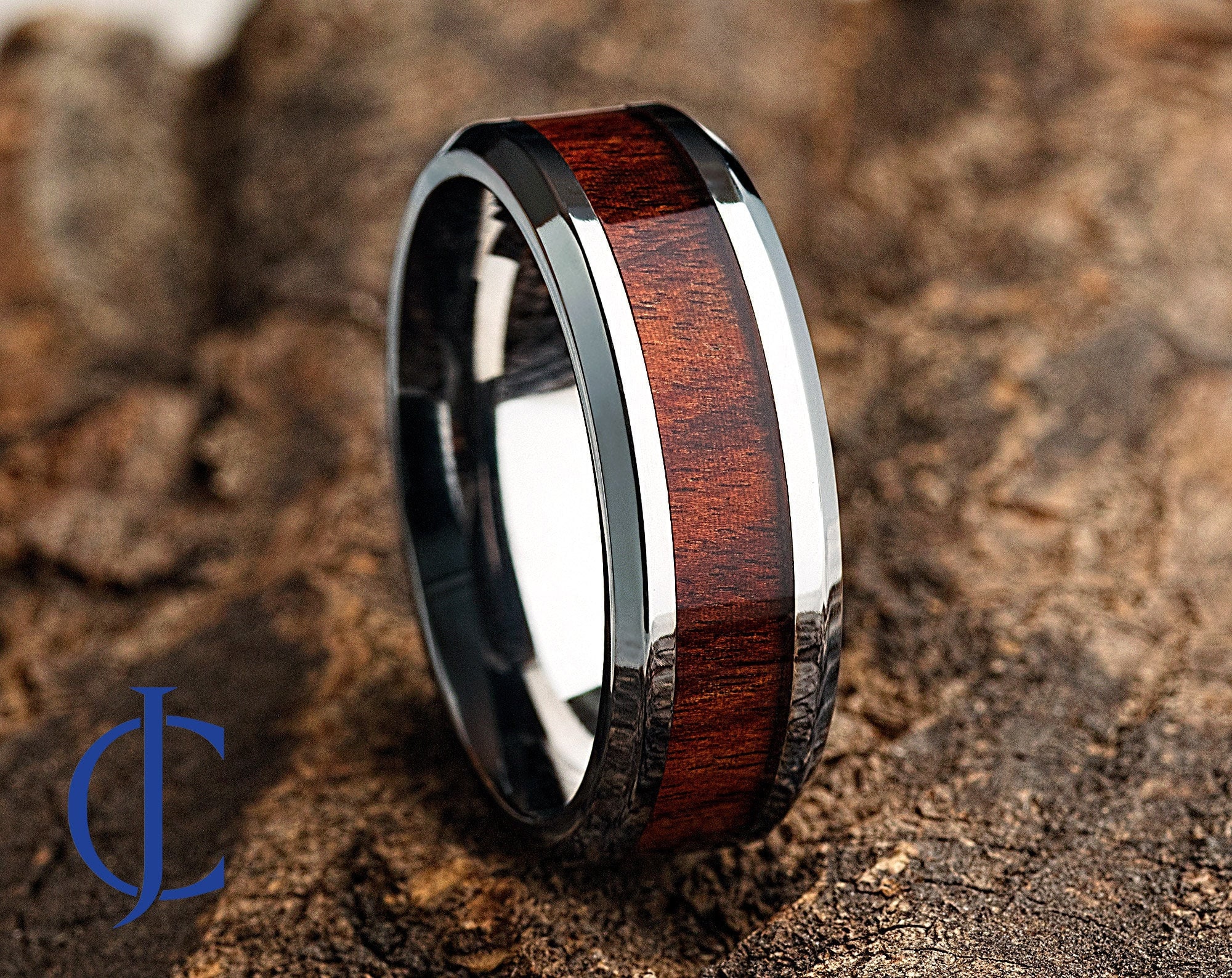 Plasticiteit hoesten Afrikaanse Mens Titanium Wood Wedding Band Titanium Ring Wedding Ring - Etsy