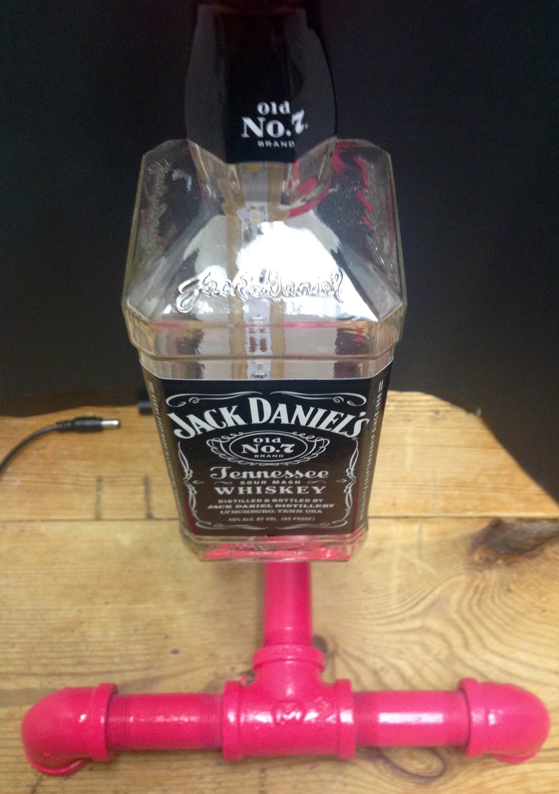 Jack Daniels Pink Water Pipe LED Bottle Light Etsy