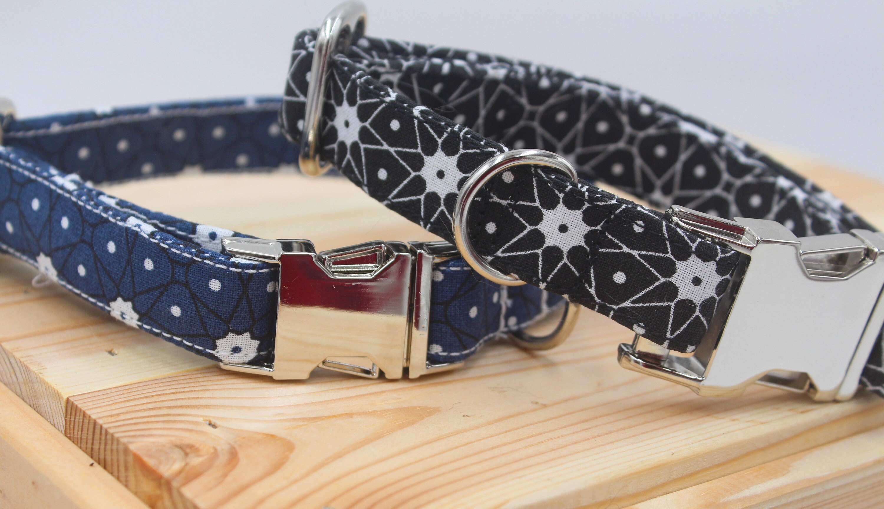 Collier Mosaïque Bleu/Noir Pour Chien