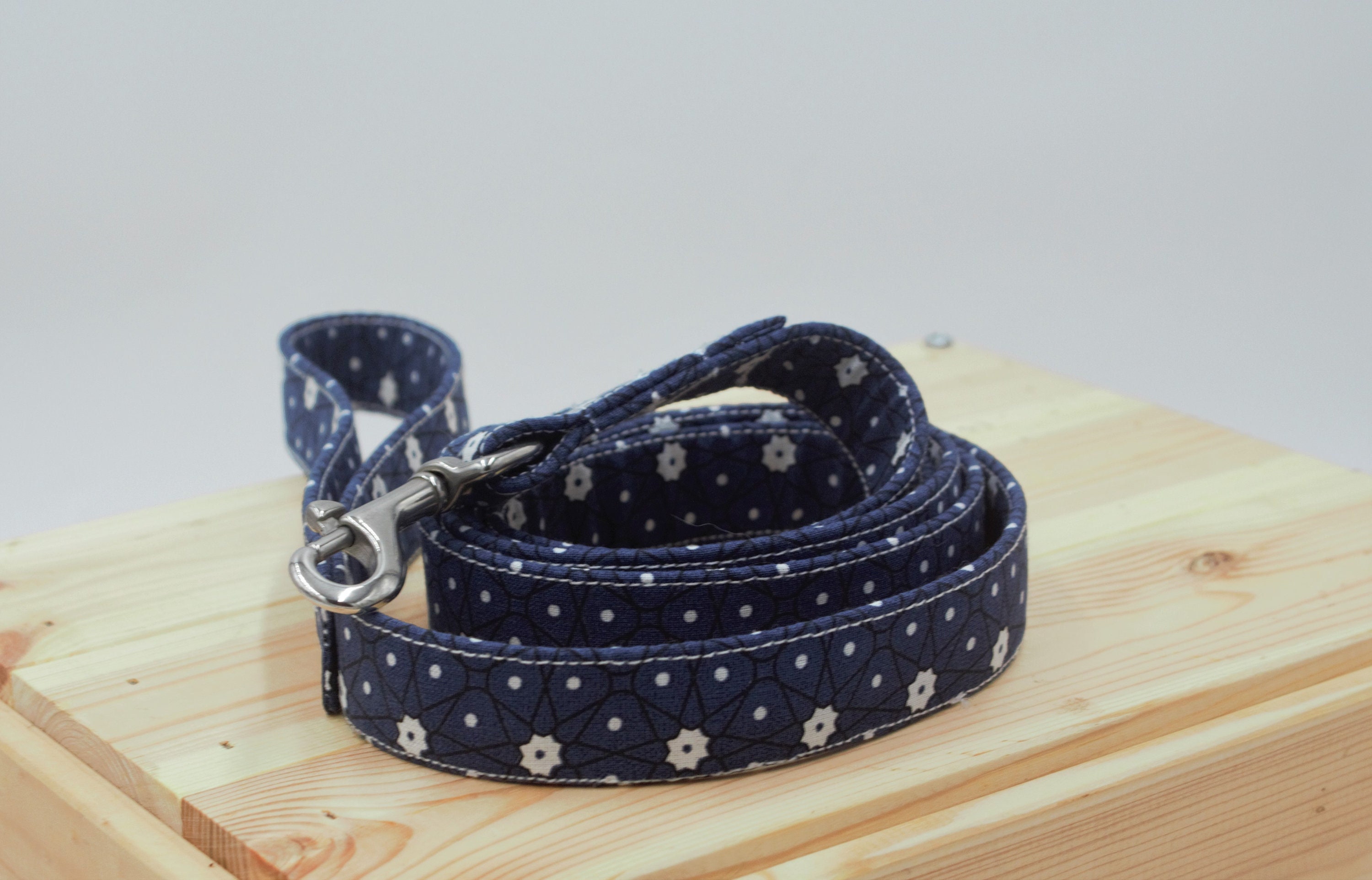 Laisse Pour Chien Bleu/Noir Mosaïque