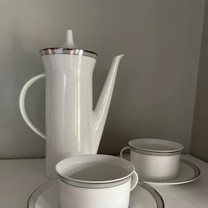 Vintage Rosenthal Studio Line Coffee pot and 2 coffee cups and Saucers