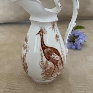 U et C Sarreguemines antique porcelain milk/cream jug