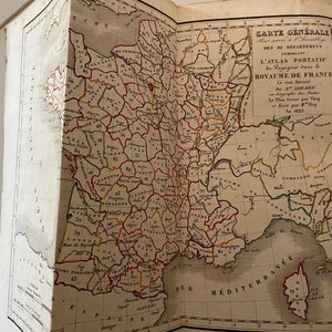 Atlas Portatif du Royaume de France - Atlas of the Kingdom of France published 1826