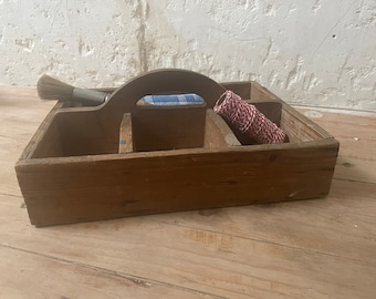 Vintage Wooden carry tool box