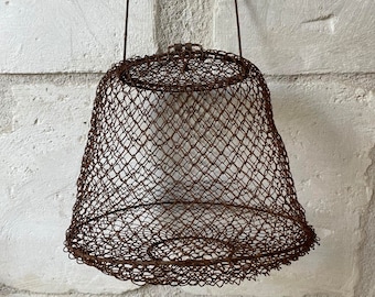 Vintage wire fishing keep net