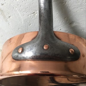 Vintage French copper saute pan - 28cm/ 11" diameter