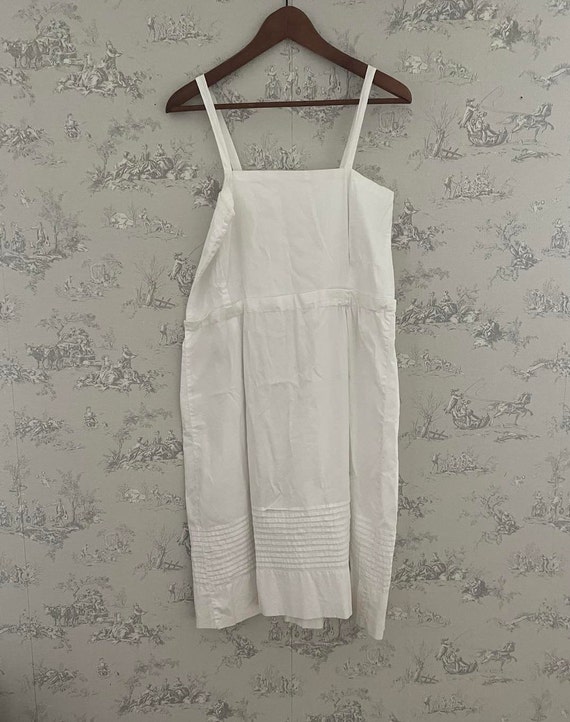 Antique french cotton camisole petticoat - image 1