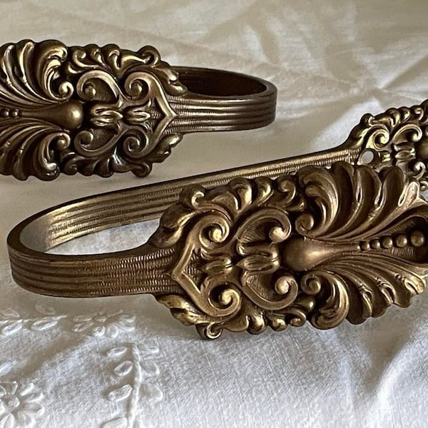 French Brass Curtain Hooks Etsy