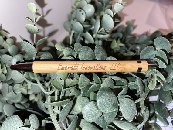 Engraved Bamboo Pen Personalized Pens Stationery Bamboo - Etsy