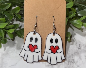 Ghost Earrings | 3D printed earrings | Dangling earrings | Halloween Earrings | Spooky Season Earrings