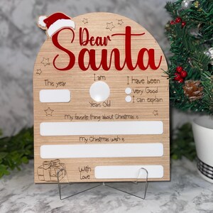 Dear Santa Sign | Santa Reusable Letter | Kids Activities | Christmas Letter | Dear Santa Board |Dry Erase Christmas Sign | Santa Wish List