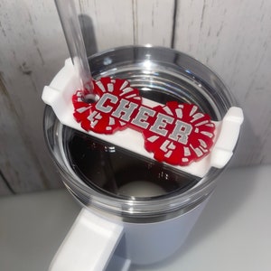 Cup Accessories | Cheer Tumbler Tag | Cheerleading Travel Accessories | Tumbler Topper | Cup Topper