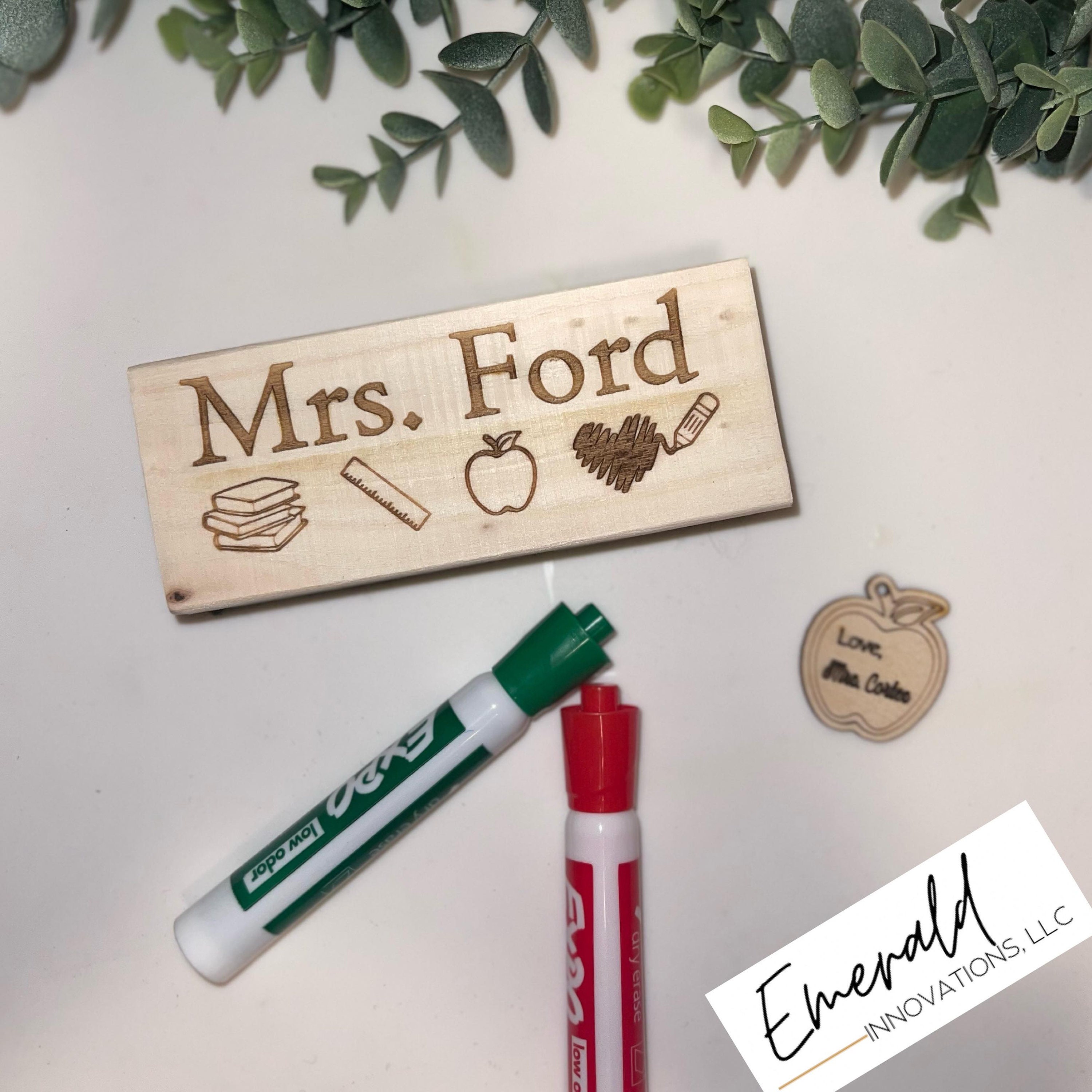 Personalized Whiteboard/chalkboard Eraser With Expo Markers Set. Personalized Gift, Personalized
