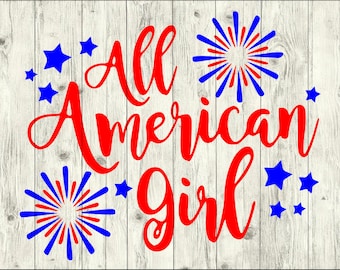 All American Girl SVG Bundle, American Girl cut file, usa clipart, usa svg files for silhouette, usa files for cricut, usa svg, usa dxf, eps