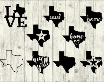 Texas SVG Bundle, Dallas svg bundle, Texas cut file, Texas clipart, Texas svg files for silhouette, TX files for cricut, svg, dxf, eps, png