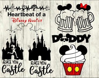 Disney SVG Bundle, Mickey SVG bundle, Disney cut file, Disney clipart, Disney svg files for silhouette, files for cricut, svg, dxf, eps, png
