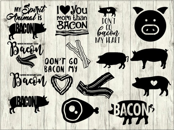 Download Bacon Svg Bundle Pig Svg Bundle Bacon Cut File Bacon Etsy