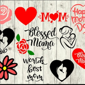 Mother&#39;s Day SVG Bundle, Mom SVG bundle, Mom cut file, mom clipart, mom svg files for silhouette, mom files for cricut,svg, dxf, eps, png