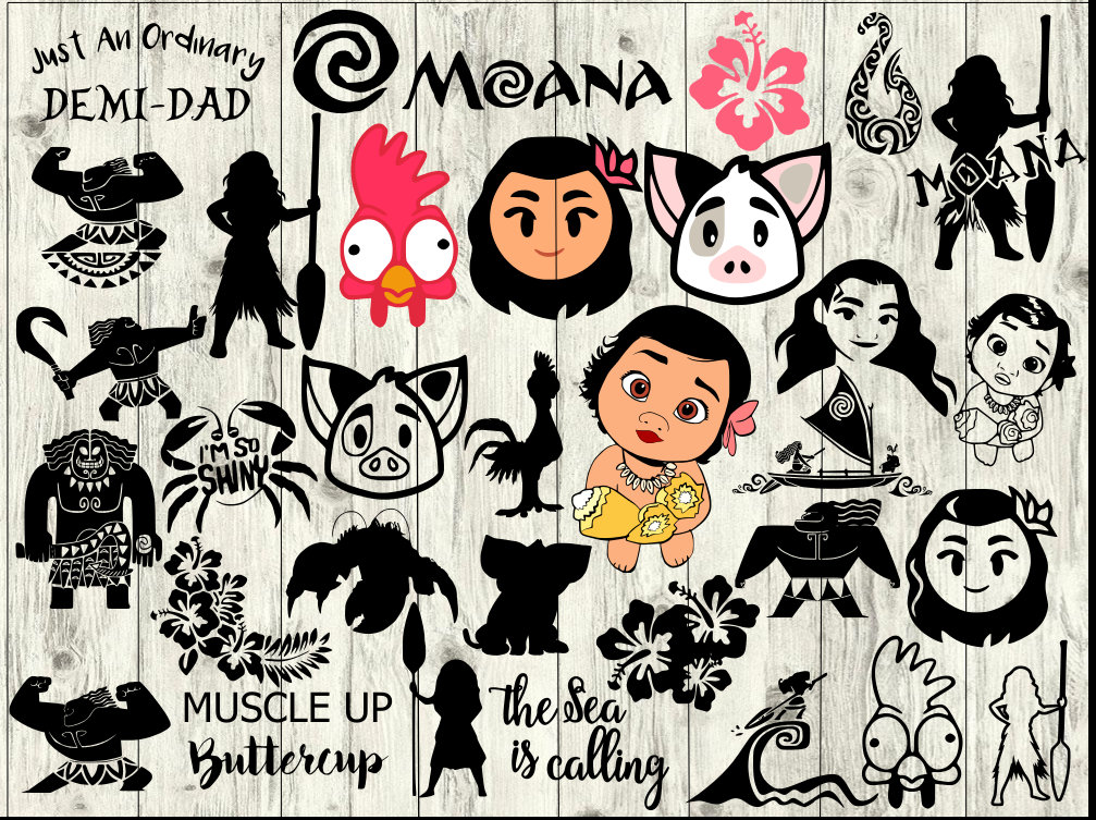 Download Moana SVG Bundle Maui SVG Bundle Moana cut file Moana | Etsy
