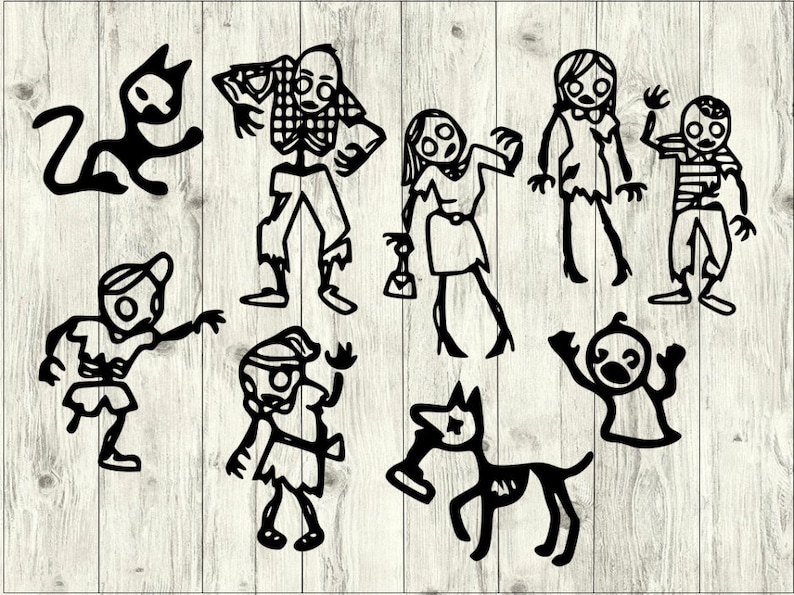 Download Zombie SVG Bundle Family SVG bundle Zombie cut file Zombie ...